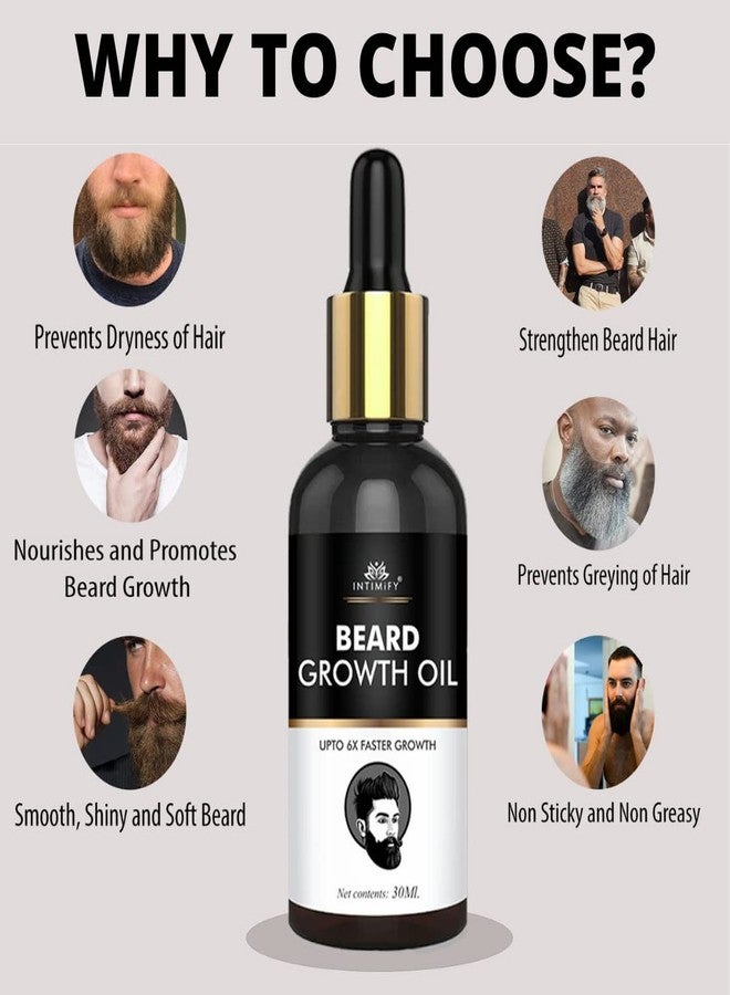 INTIMIFY Beard Growth Oil Serum For Men 30 ml (Pack of 2) - Image 5